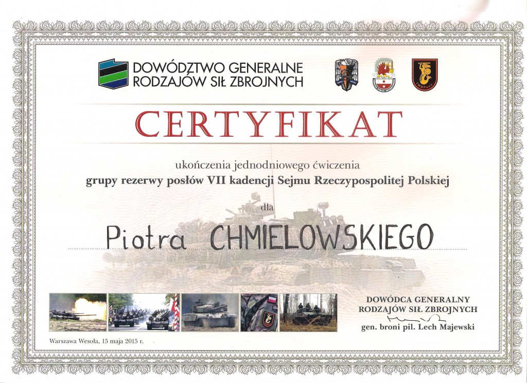 szkolenie wojskowe certyfikat 001